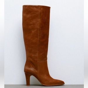 Zara brown knee high boots